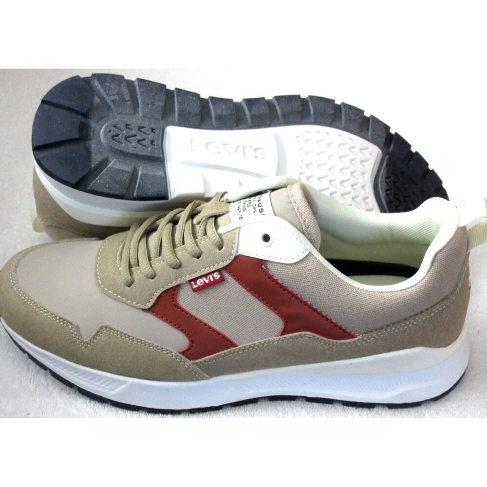 Levi's Men's Oats 2 Vegan Synthetic Casual Trainer Sneaker Tan Brown NIB - Picture 2 of 5